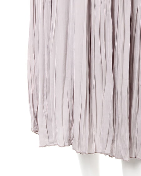 INGNI(イング) サテンワッシャープリーツ/スカート ライトグレー