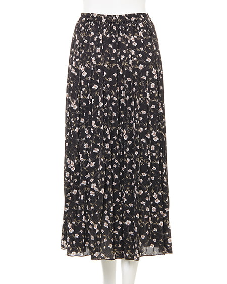 INGNI(イング) 花柄プリーツ/スカート クロ