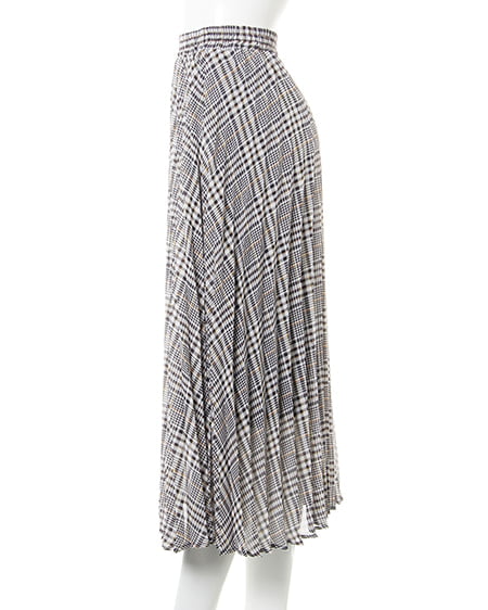 INGNI（イング） チェック柄シフォンプリーツ／スカート ｸﾞﾚｰ/ﾁｪｯｸ