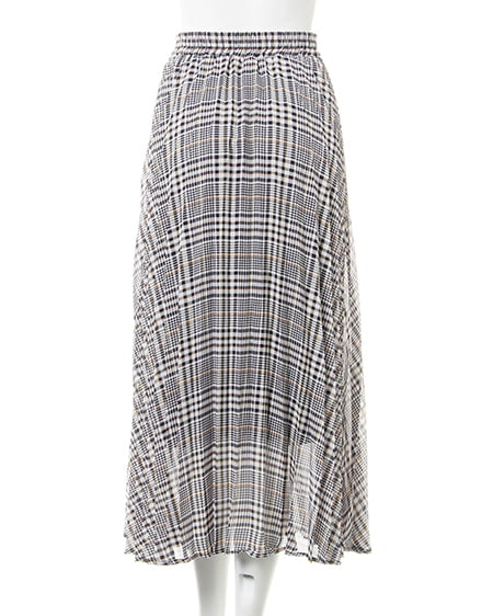 INGNI（イング） チェック柄シフォンプリーツ／スカート ｸﾞﾚｰ/ﾁｪｯｸ