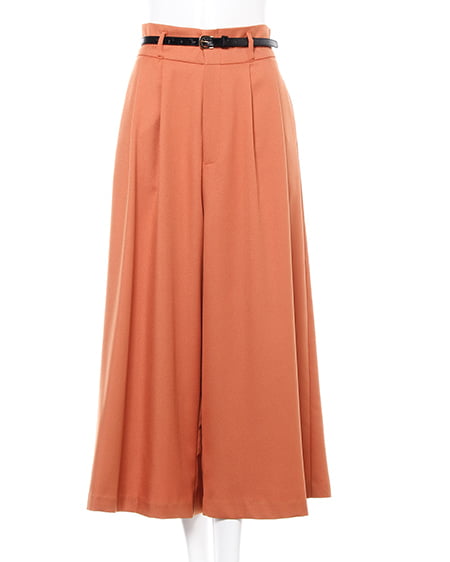 INGNI（イング） ベルト付ツイル／スカーチョ ｵﾚﾝｼﾞ