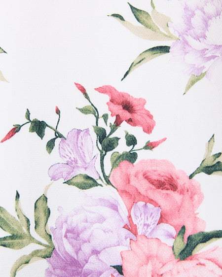 INGNI（イング） 花柄ミディ／スカート ｵﾌﾎﾜｲﾄ