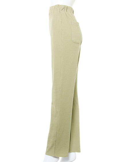 INGNI（イング） カットリブパンツ ﾗｲﾄｸﾞﾘｰﾝ