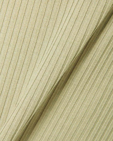 INGNI（イング） カットリブパンツ ﾗｲﾄｸﾞﾘｰﾝ