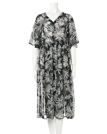 INGNI（イング） リゾート柄／ガウン ｸﾛ