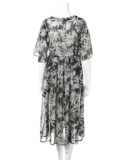 INGNI（イング） リゾート柄／ガウン ｸﾛ