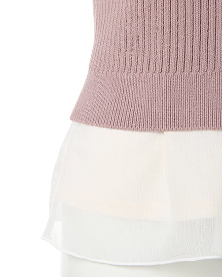 INGNI（イング） ワンショルニットブラウスセット ｽﾓｰｸﾋﾟﾝｸ