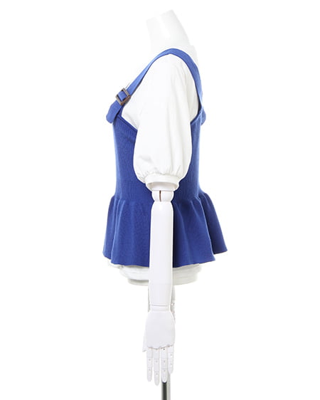 INGNI（イング） 【セットアップ】ペプラムニットビスチェ＋半袖Tシャツ／SET ｺｲﾌﾞﾙｰ