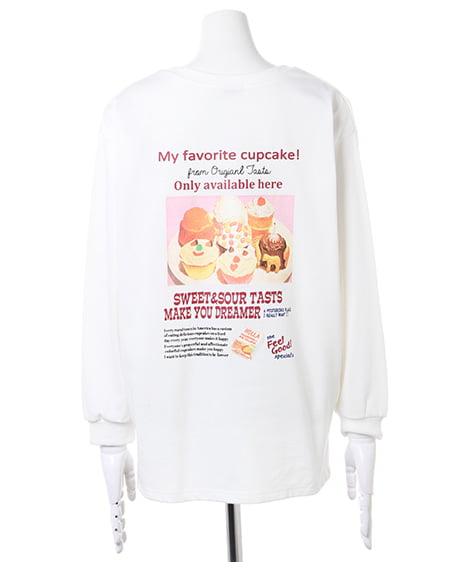 INGNI（イング） カップケーキバックプリント／Tシャツ ｵﾌﾎﾜｲﾄ