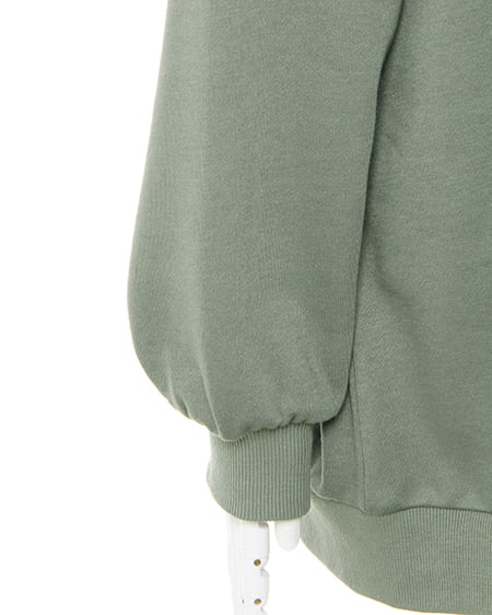 INGNI（イング） バックサークルロゴ起毛スウェット／チュニックトップス ｸﾞﾘｰﾝ