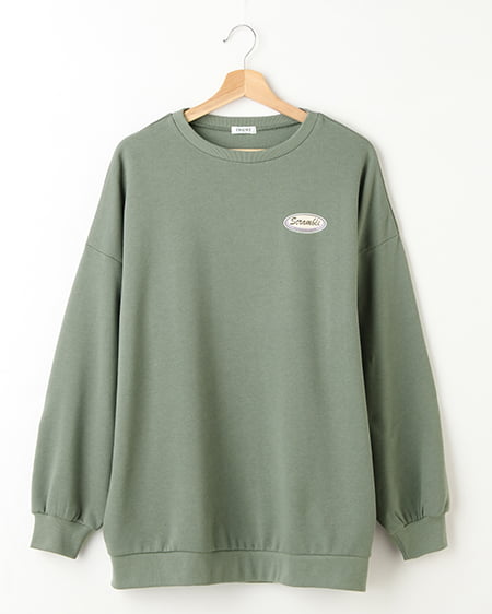 バックサークルロゴ起毛スウェット／チュニックトップス