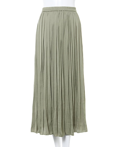 INGNI（イング） サテンプリーツ／スカート ｶｰｷ