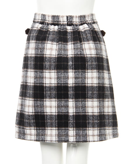 INGNI（イング） シャギーチェック台形／スカート ｸﾛ/ﾁｪｯｸ