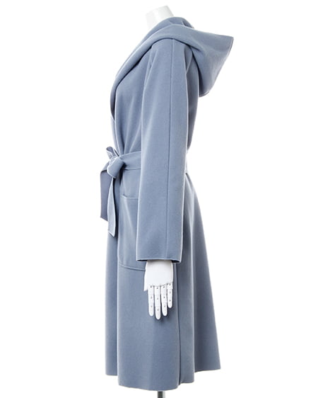 INGNI（イング） フードロングBIGコート ﾌﾞﾙｰ