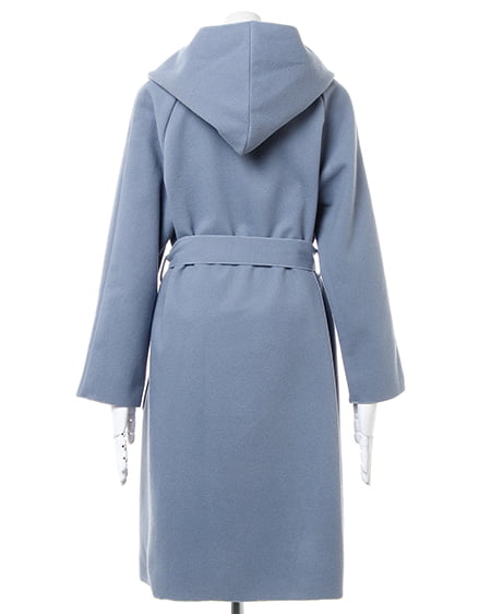 INGNI（イング） フードロングBIGコート ﾌﾞﾙｰ