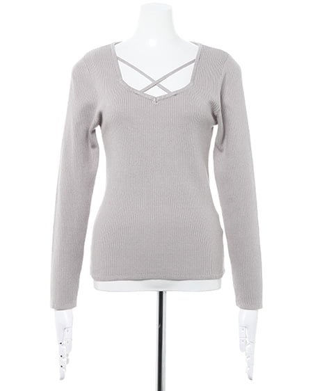 INGNI(イング) クロスリブニット グレージュ