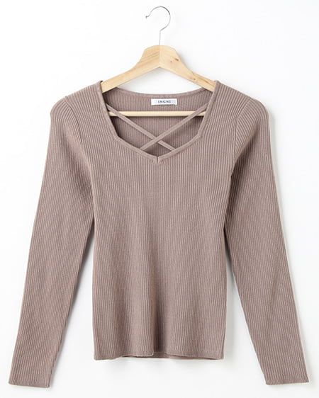 クロスリブニット