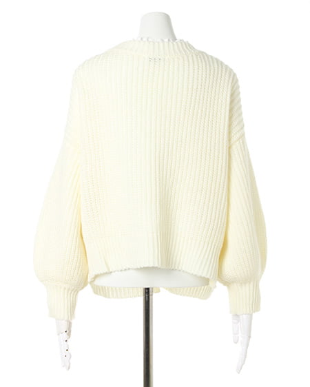 INGNI（イング） 【セットアップ】前後2WAYリボン畦カーディガン／ブラウスSET ｱｲﾎﾞﾘｰ