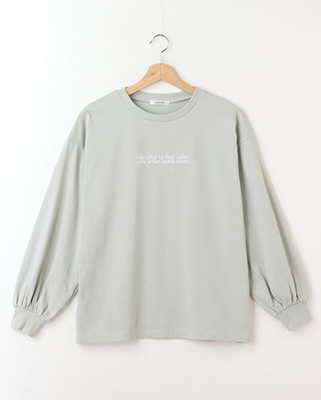 刺繍2段ロゴロング／Tシャツ