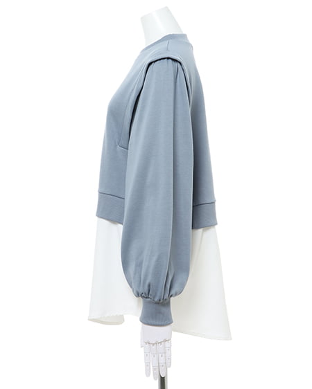 INGNI（イング） スウェット／シャツレイヤートップス ﾌﾞﾙｰ