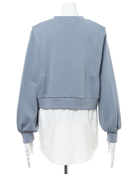 INGNI（イング） スウェット／シャツレイヤートップス ﾌﾞﾙｰ