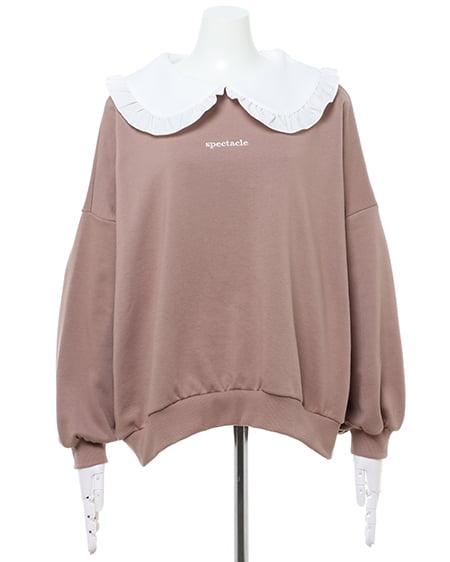 INGNI(イング) ビックカラー付ロゴスウェット/トップス モカ