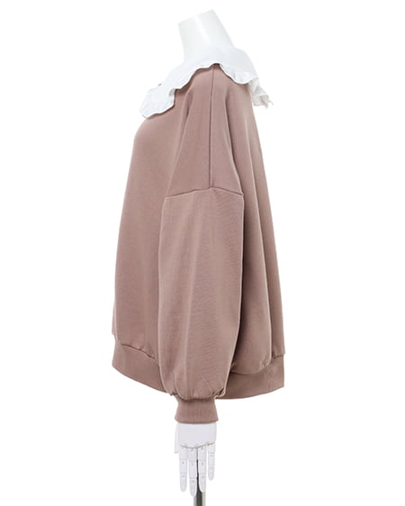 INGNI(イング) ビックカラー付ロゴスウェット/トップス モカ