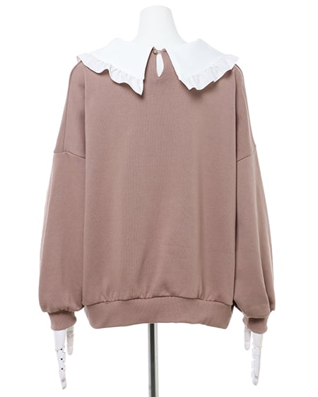 INGNI(イング) ビックカラー付ロゴスウェット/トップス モカ