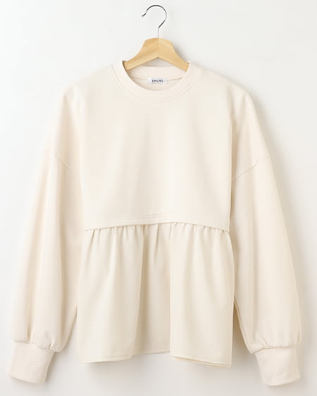 フリル切替スウェットトップス｜INGNI(イング) 公式通販｜INGNI STORE