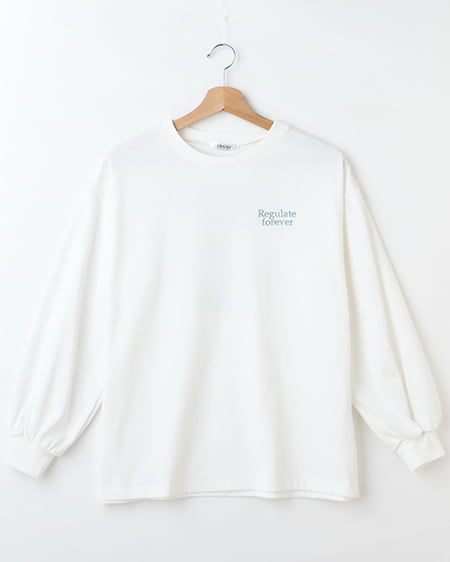 BackカラーBOXロゴロングTシャツ