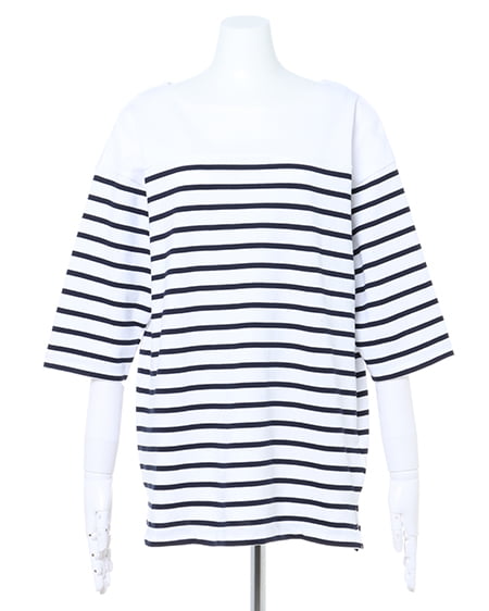 INGNI（イング） パネルボーダートップス ｵﾌﾎﾜｲﾄ/ｺﾝ