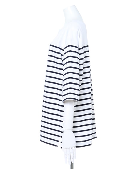 INGNI（イング） パネルボーダートップス ｵﾌﾎﾜｲﾄ/ｺﾝ