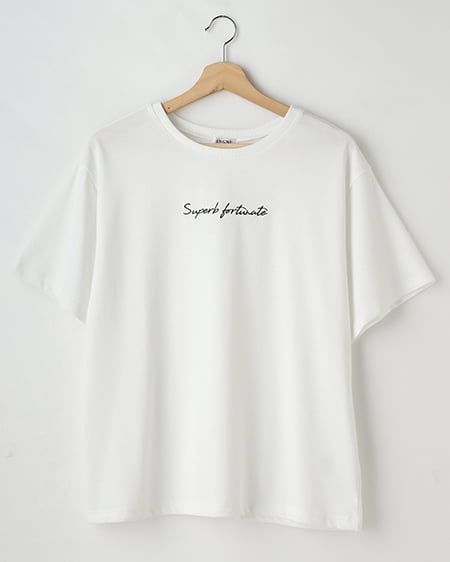 刺繍ロゴTシャツ／A