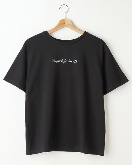 刺繍ロゴTシャツ／A