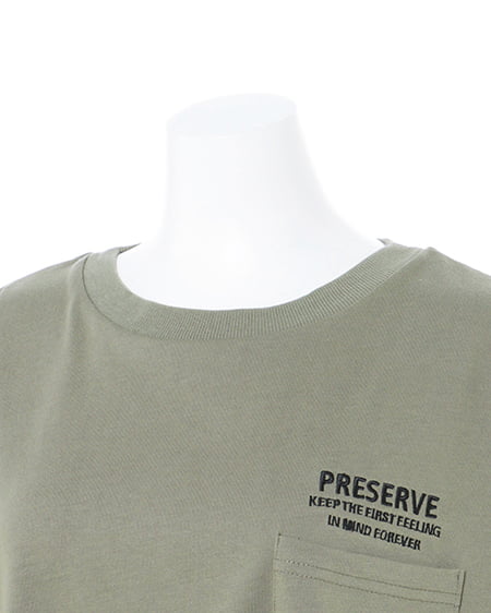 INGNI(イング) Back BOXロゴチュニックTシャツ カーキ