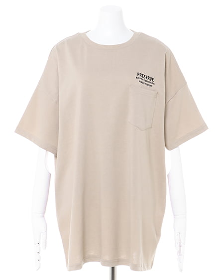 INGNI（イング） Back BOXロゴチュニックTシャツ ﾍﾞｰｼﾞｭ