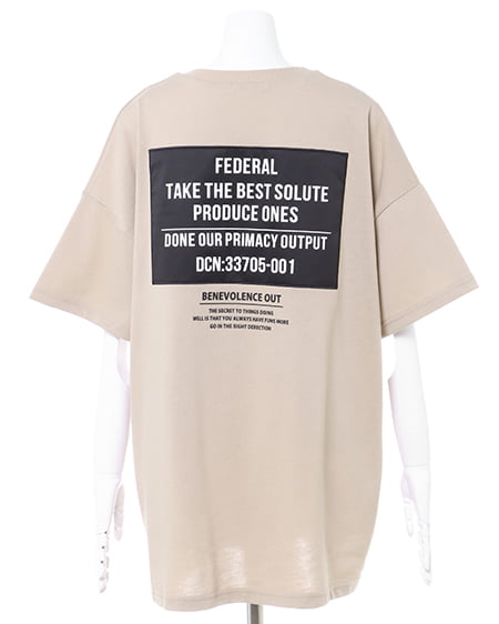 INGNI（イング） Back BOXロゴチュニックTシャツ ﾍﾞｰｼﾞｭ