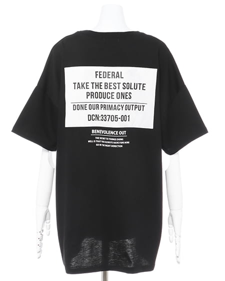 INGNI(イング) Back BOXロゴチュニックTシャツ ｸﾛ