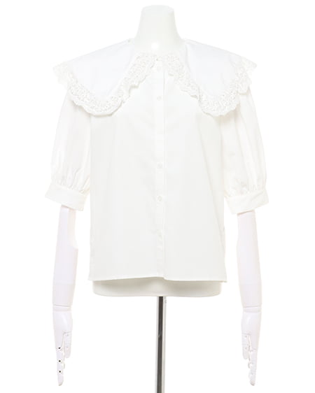 INGNI(イング) BIGレースフリル襟/袖ブラウス オフホワイト