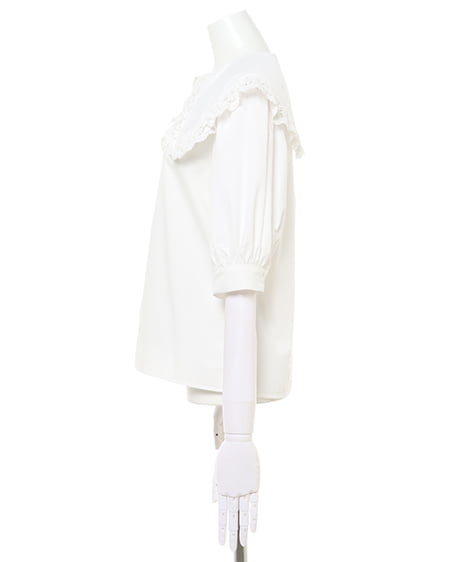 INGNI(イング) BIGレースフリル襟/袖ブラウス オフホワイト