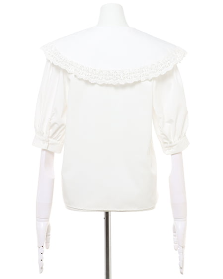 INGNI(イング) BIGレースフリル襟/袖ブラウス オフホワイト