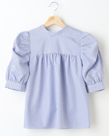 Backリボンハイネック／ブラウス