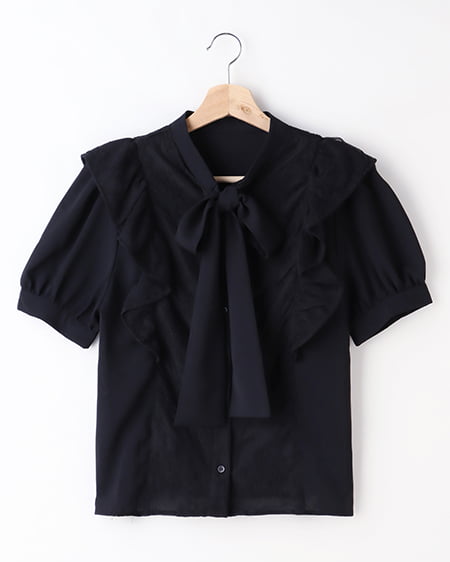 ご依頼品 チュール刺繍切替ボウタイ／ブラウス｜INGNI(イング) 公式通販｜INGNI