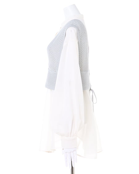 INGNI(イング) メッシュビスチェ+ブラウスSET ミントグリーン