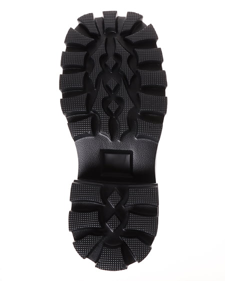 INGNI(イング) スクエアトゥレースUPブーツ/トラックソールブーツ クロ