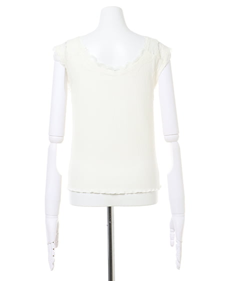 INGNI（イング） Vネックレースタンクトップス ｵﾌﾎﾜｲﾄ