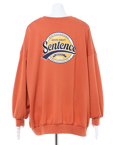 INGNI（イング） Backサークルロゴスウェットチュニックトップス ｵﾚﾝｼﾞ