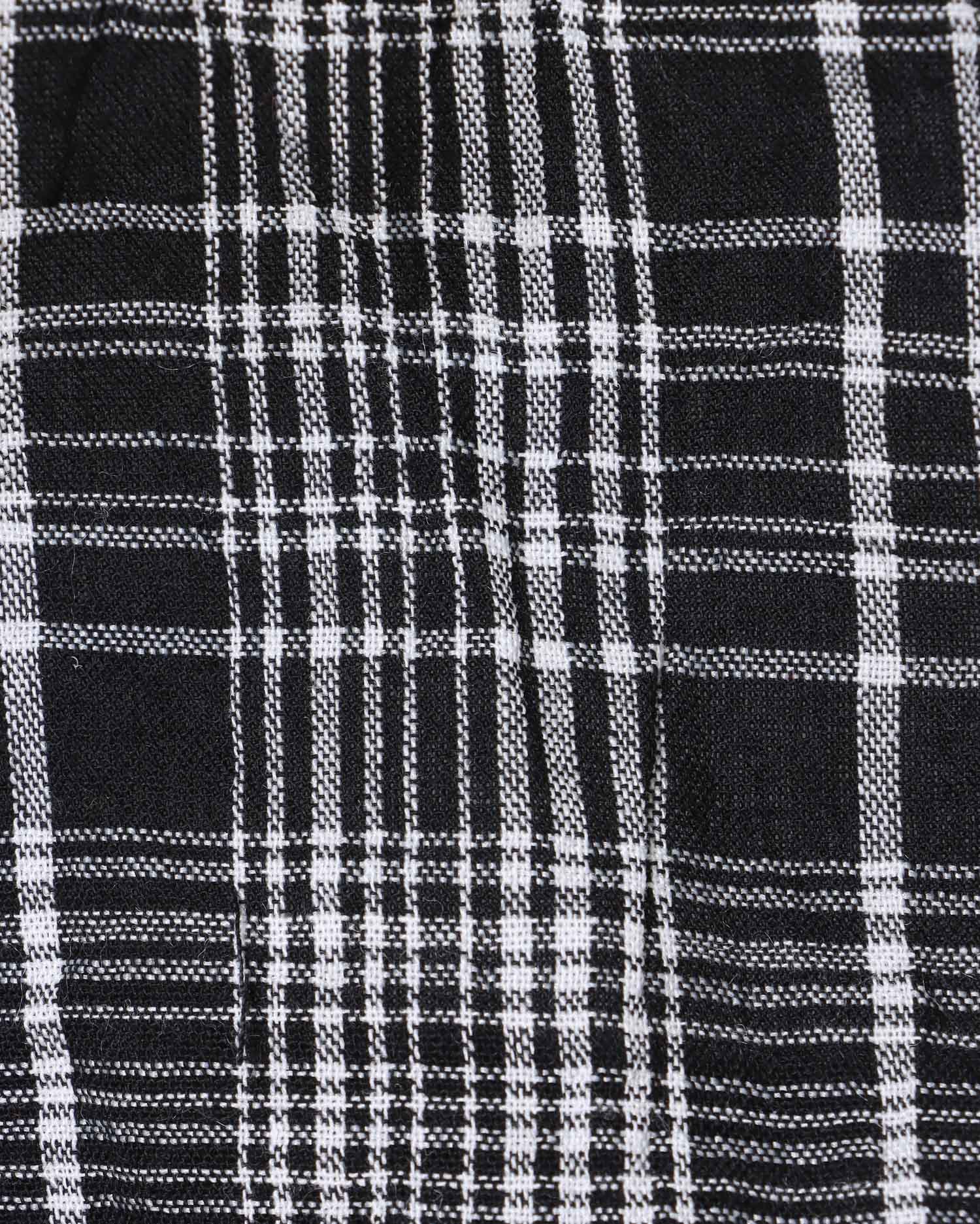 インドリネン シャーリングブラウス チェック柄 セール】 チェック柄シャーリングペプラムブラウス【洗える