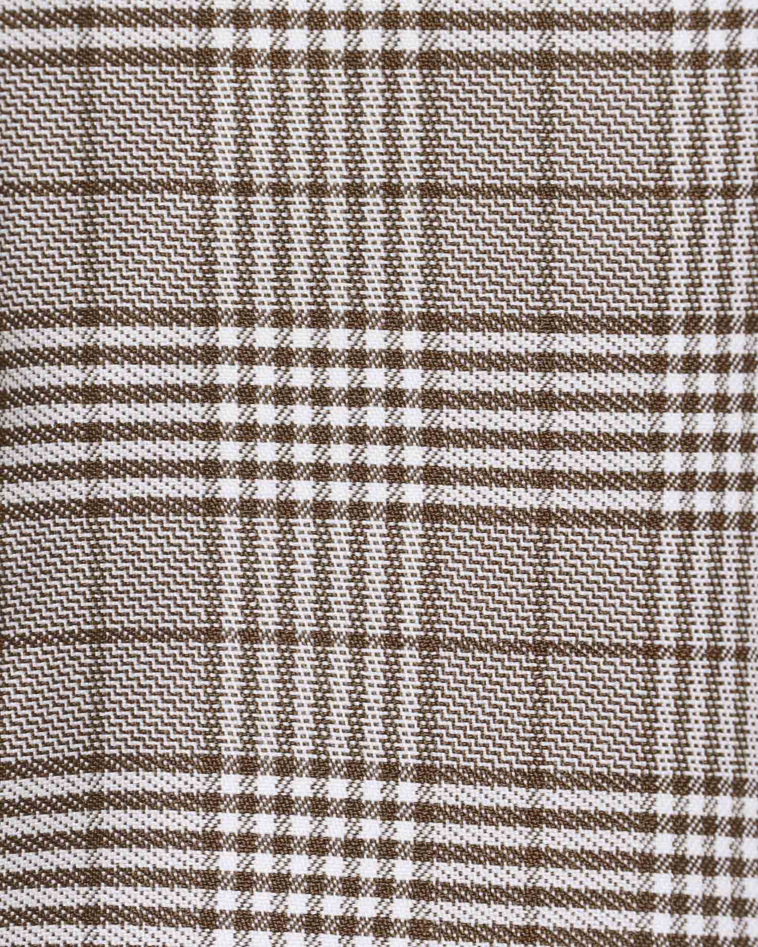 インドリネン シャーリングブラウス チェック柄 セール】 チェック柄シャーリングペプラムブラウス【洗える