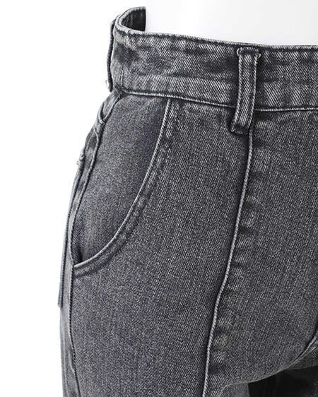 INGNI（イング） フロントスリットデニムパンツ ｸﾞﾚｰ